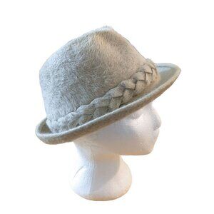 Vintage Lee Ambassador Fur Felt Hat Beaver Finish Fedora Size 7 1/8 Cream Ivory